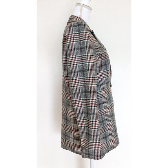 SANDRO Lauryn WOOL Boyfriend Plaid Blazer Size 40 (suit 10-14) - Picture 6 of 14